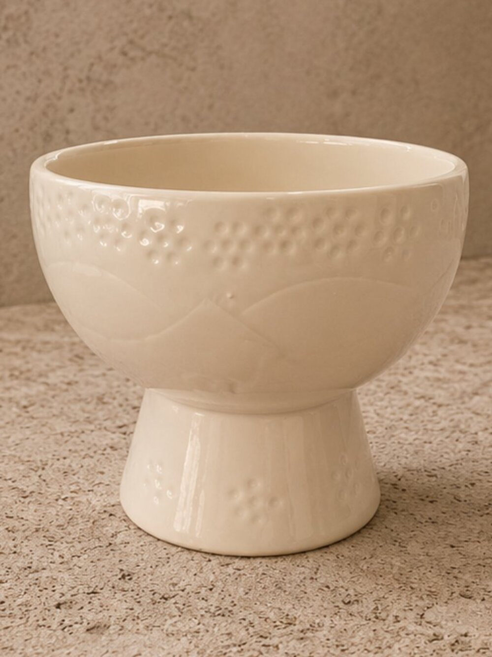NWOT Vintage Footed Pedestal Face Planter Bowl Dish Pot Jewelry Trinket